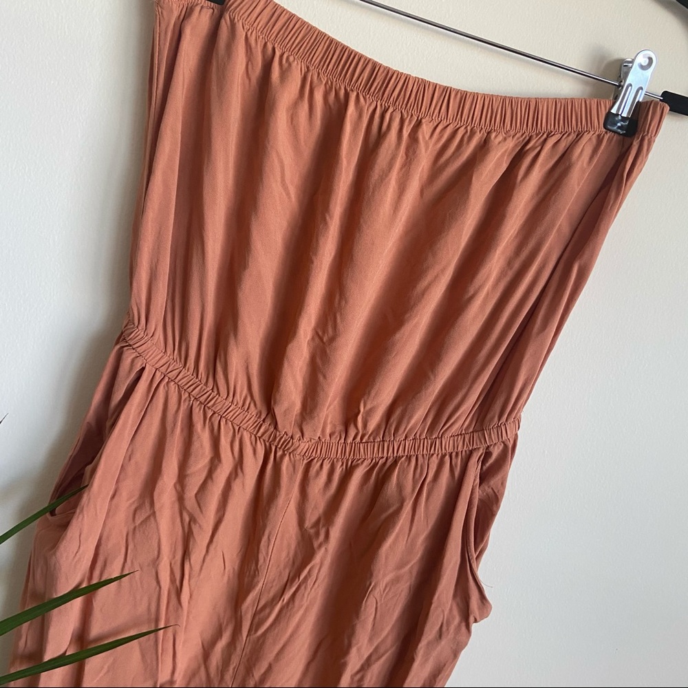 CORAL STRAPLESS ROMPER - Picture 3 of 3